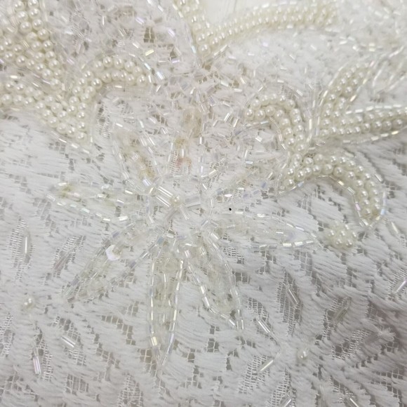 Fashion Bug White Beaded Formal Top Sz 24 (2X/3X) Wedding Party Mother of Bride - Picture 4 of 16